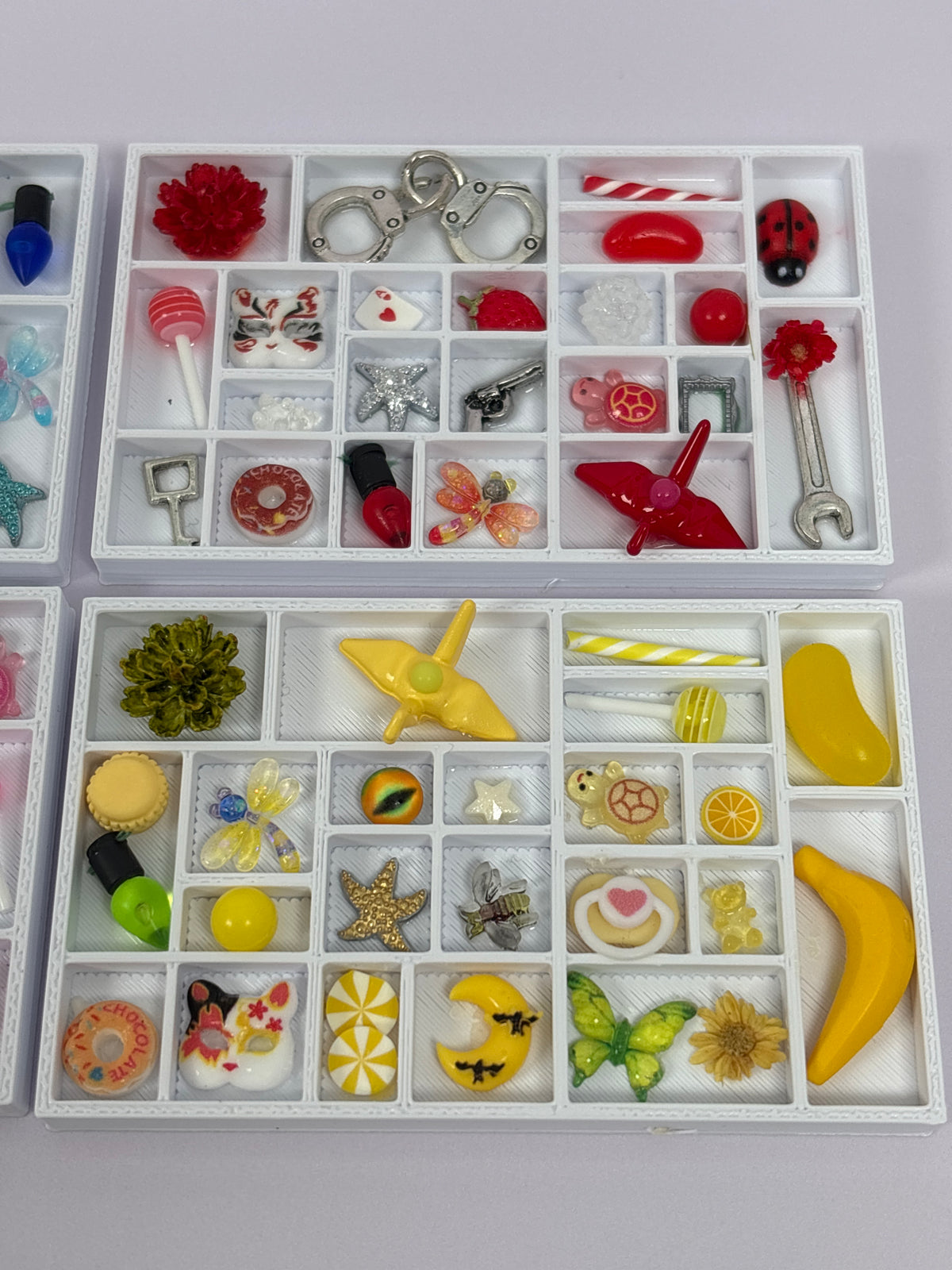 Miniature Trinket Shelf with Mini Trinkets & Magnet – White