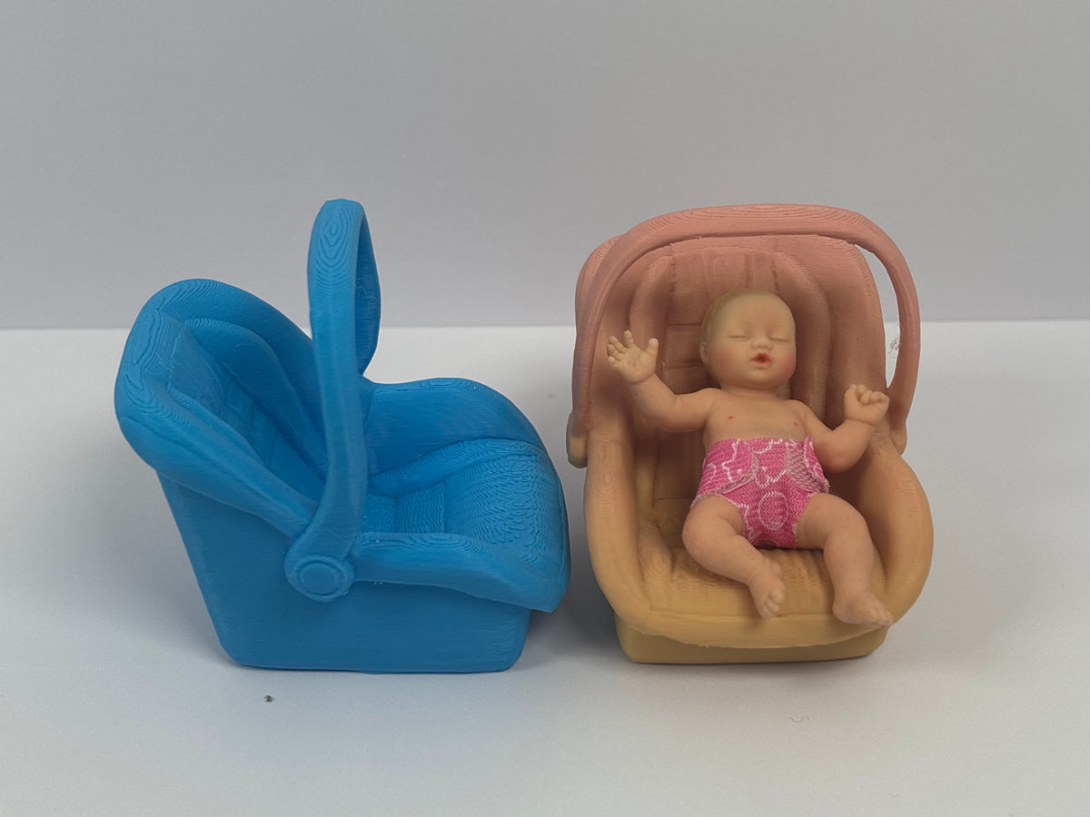 3D Printed Miniature Baby Car Seat – Baby Not Included