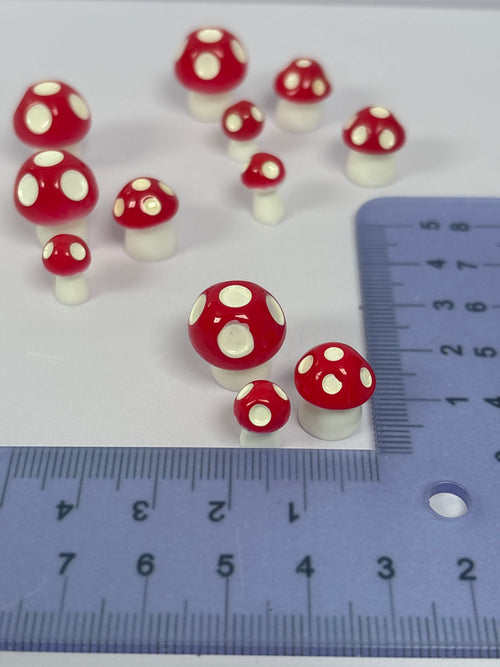 Mini Resin Mushrooms – Pack of 3