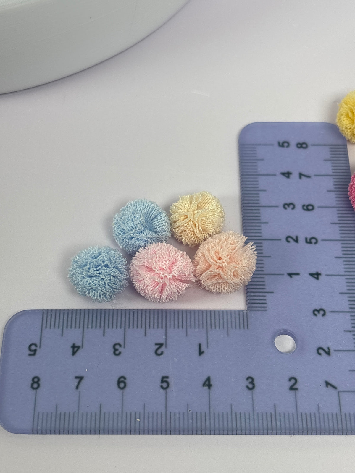 Miniature Bath Poufs – Pack of 3 – Random Colours
