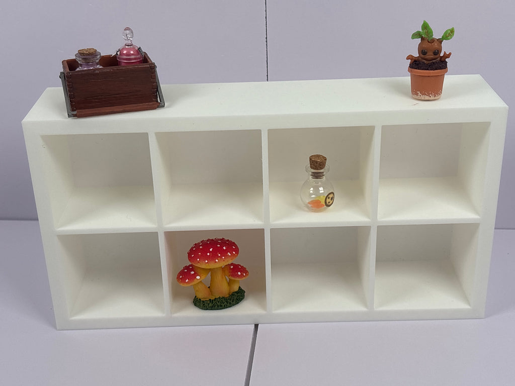 Miniature 3D Printed Cube Shelf – IKEA KALLAX-Inspired