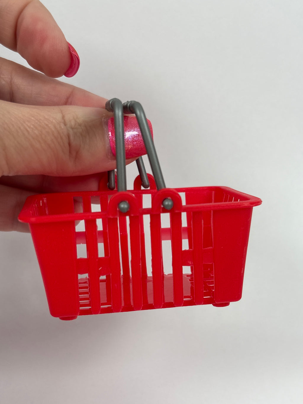 Miniature Red Shopping Basket
