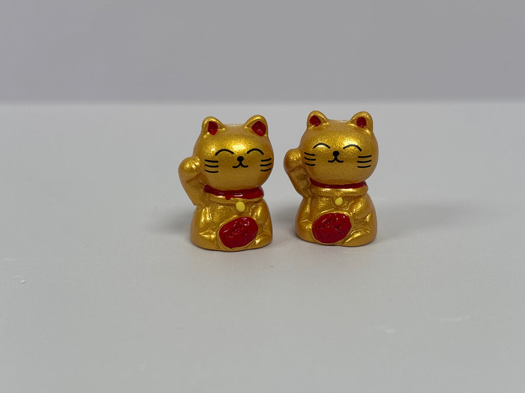 Miniature Maneki-Neko Lucky Cat – Resin Figurine