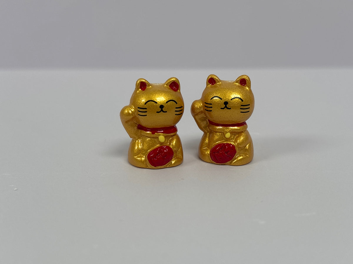 Miniature Maneki-Neko Lucky Cat – Resin Figurine