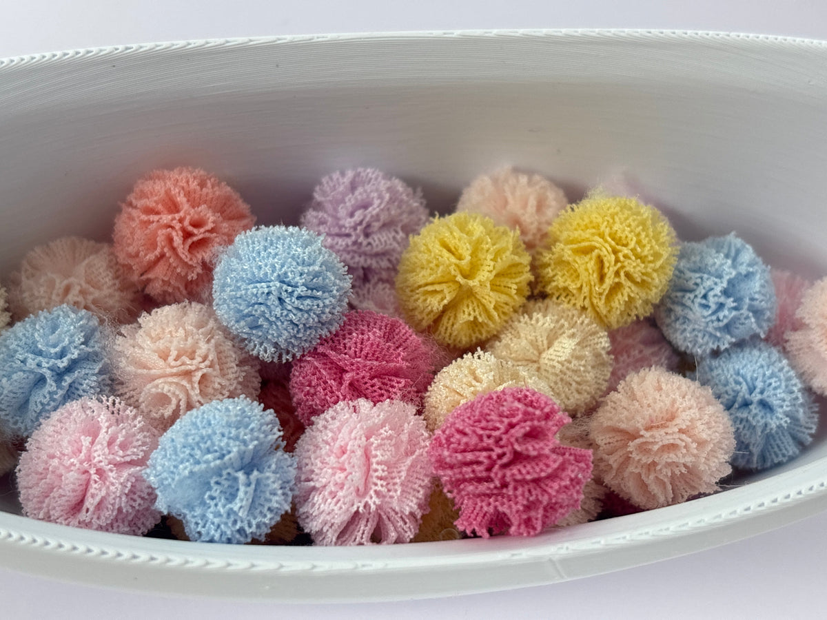 Miniature Bath Poufs – Pack of 3 – Random Colours