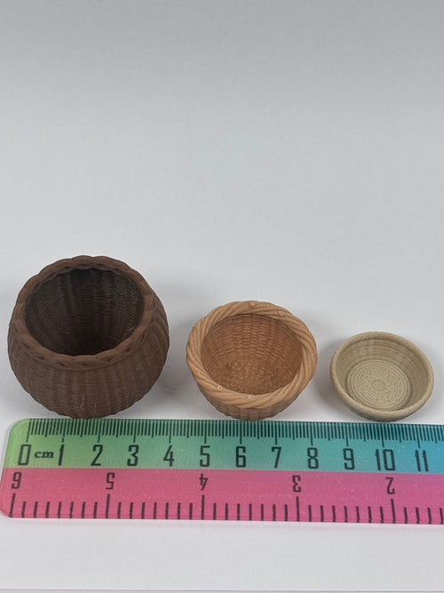 3D Printed Miniature Baskets – Small, Medium or Large