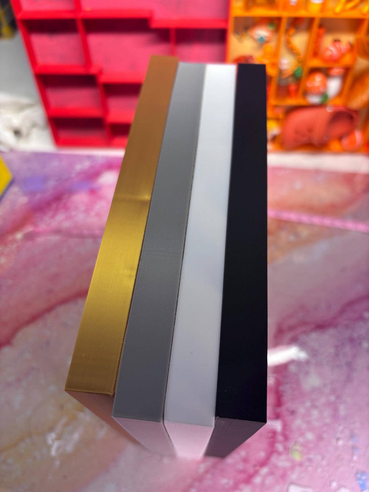 3D Printed Trinket Shelf Inserts – Set of 4 – Choose Your Colours
